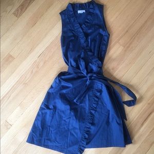 Loft Wrap Navy Dress